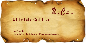 Ullrich Csilla névjegykártya